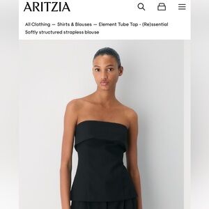 Aritzia Eyecatcher Black Tube Top